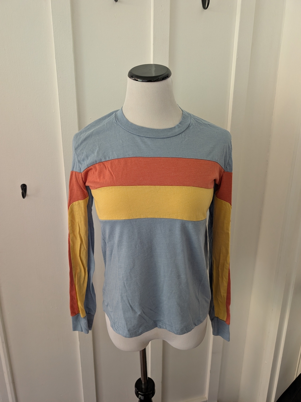 Camp Collection Long-Sleeve Colorblock Crewneck Shirt